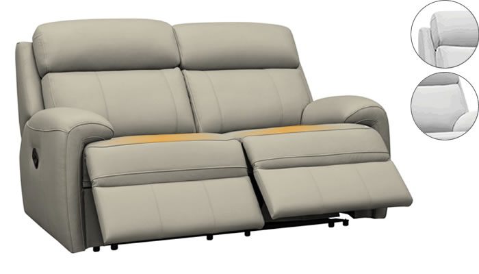 G Plan Hardy 2 Seater Electric Double Recliner Headrest Lumbar Support Cambridge Taupe